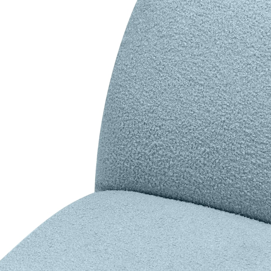 Fotel obrotowy 73x85x85 cm TENNO-3 bouclé niebieski