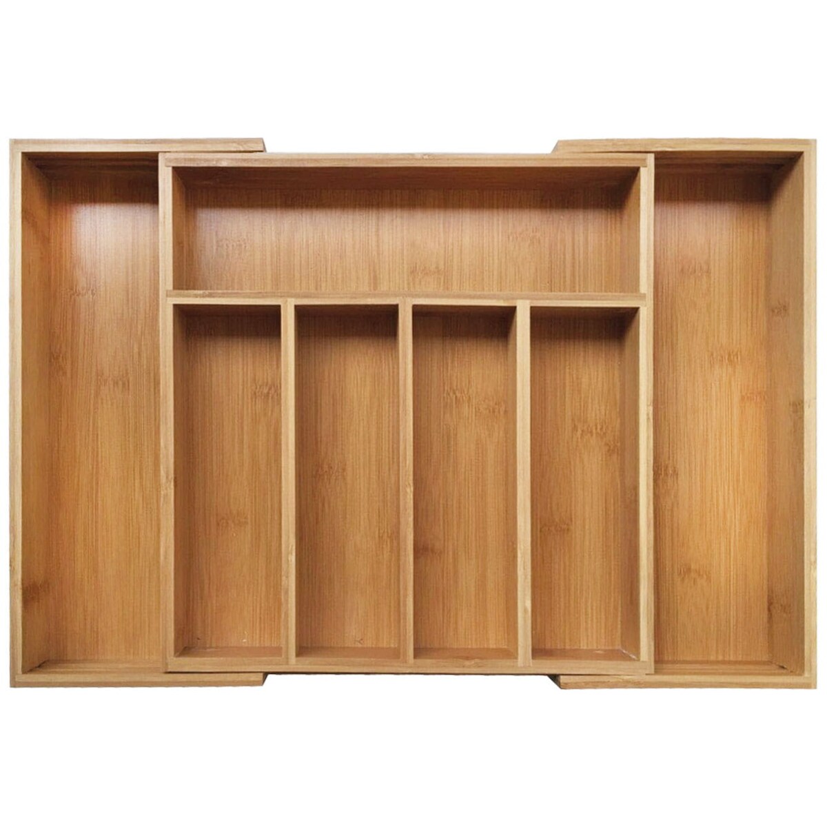 Wkład organizer do szuflady na sztućce rozsuwany 52/31x31cm brązowy KINGHOFF