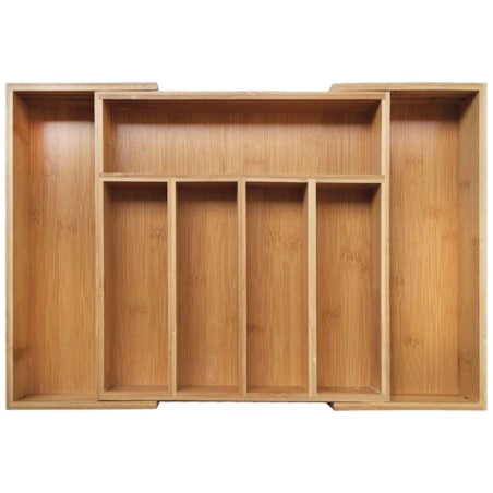 Wkład organizer do szuflady na sztućce rozsuwany 52/31x31cm brązowy KINGHOFF