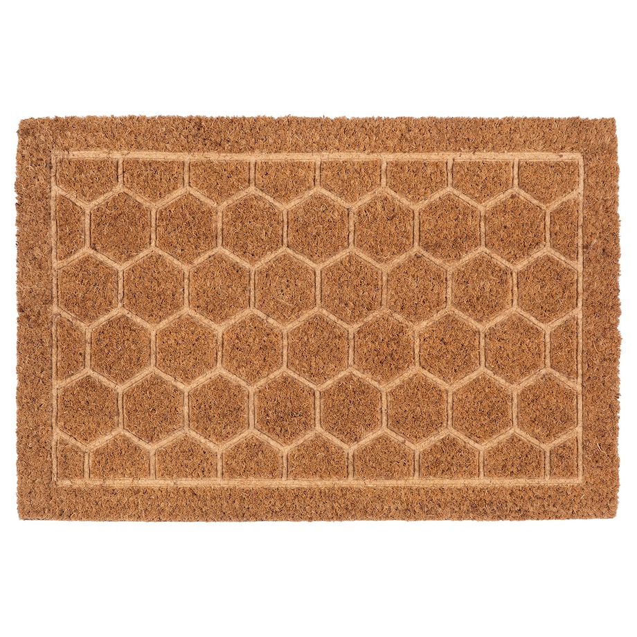 Wycieraczka wejściowa 40x60 cm Heksagony kokosowa pod drzwi