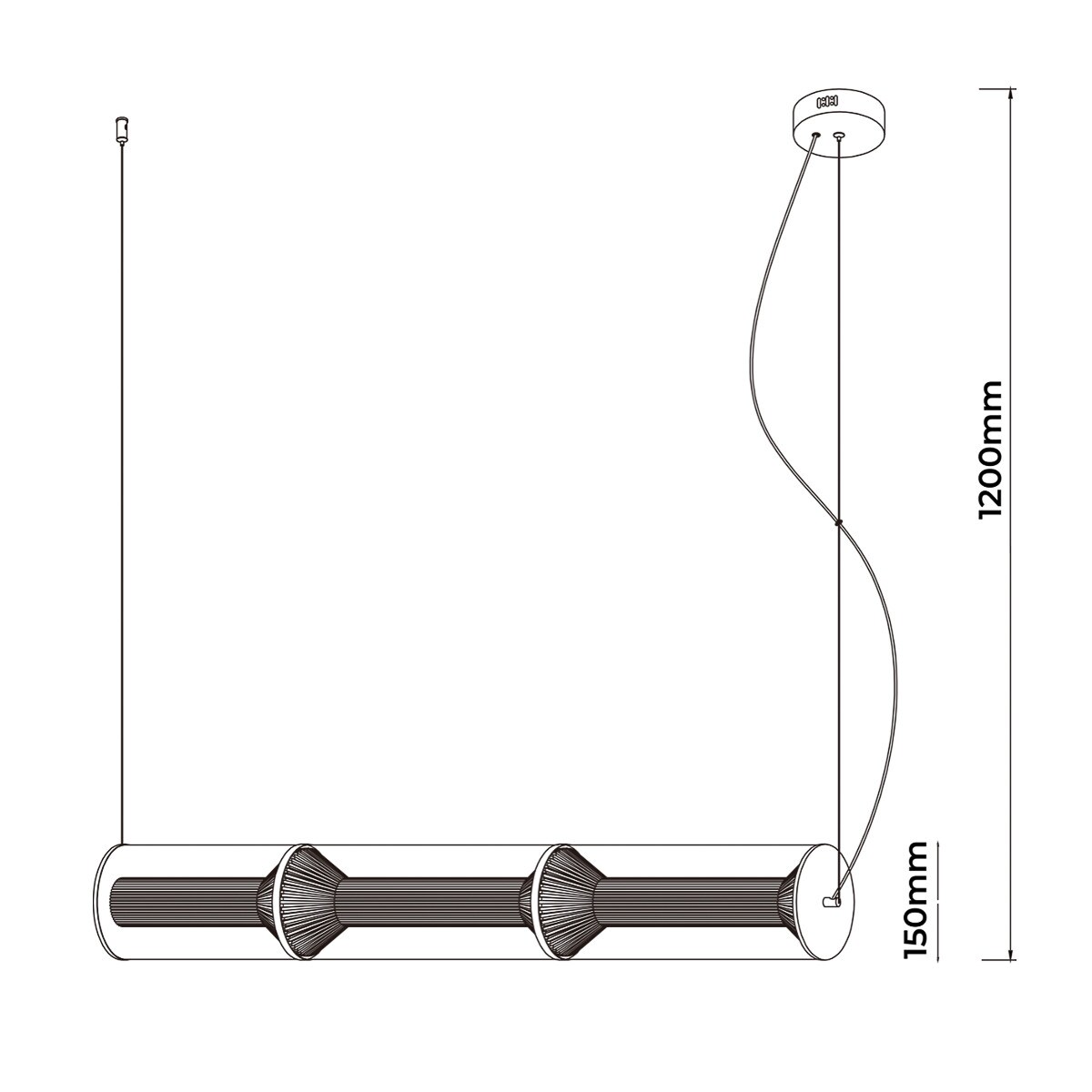Lampa wisząca Light Prestige Aeris dymny LED CCT 3000K/4000K/6000K (regulowana) 1 szt.