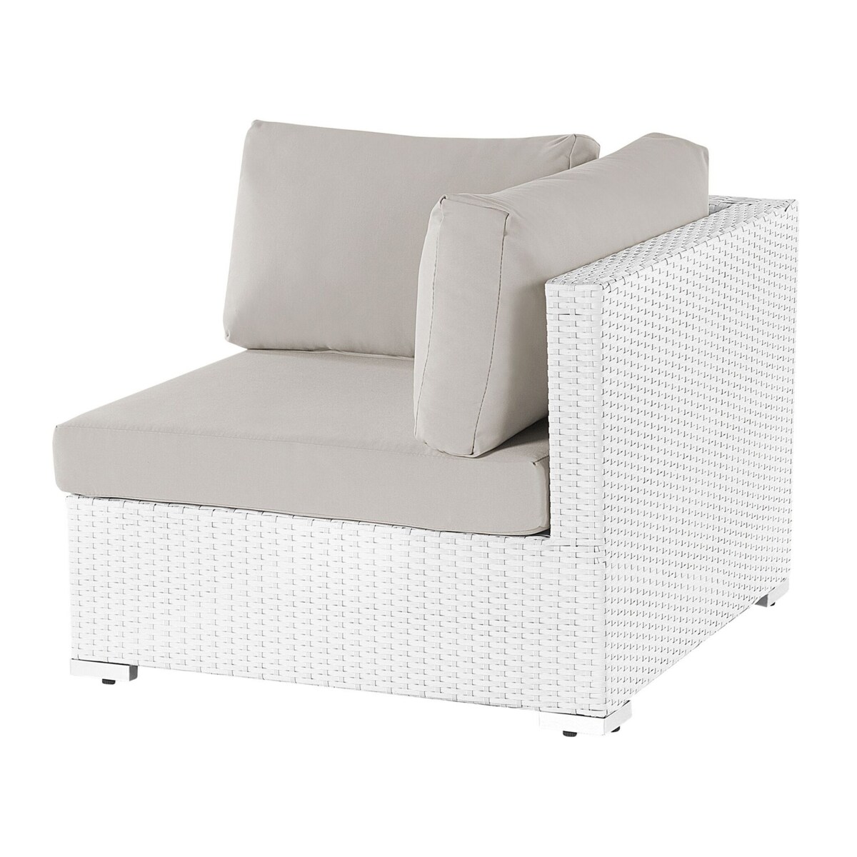 Zestaw ogrodowy z technorattanu 4-osobowy biały SANO II