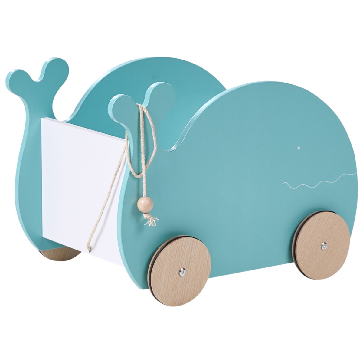 Skrzynia na zabawki na kółkach Wieloryb WOOLI Niebieski