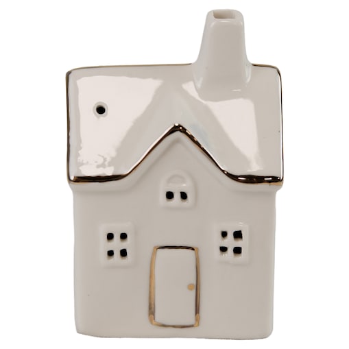 Domek Porcelanowy Ozdoba Na Parapet 12,5 Cm Świąteczna Led Na Baterie Boże Narodzenie