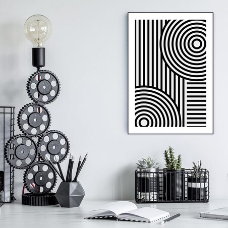 plakat black and white abstract 2 70x100 cm