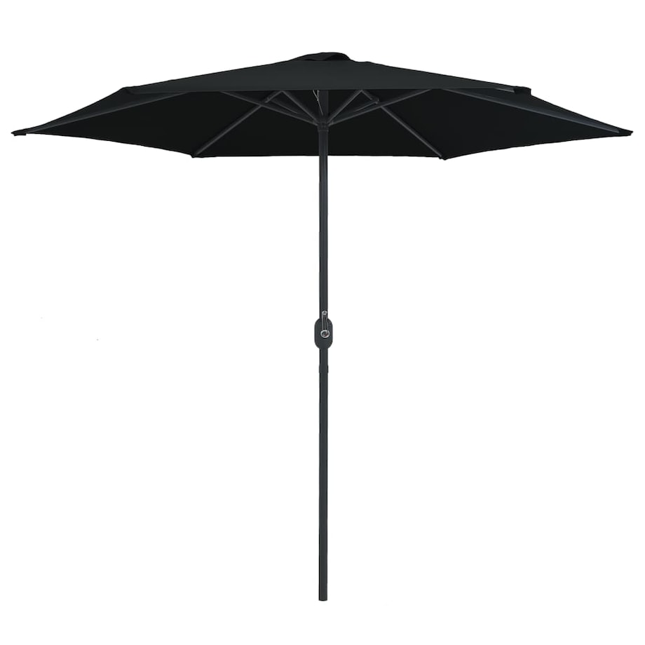 vidaXL Parasol ogrodowy na aluminiowym słupku, 270x246 cm, czarny