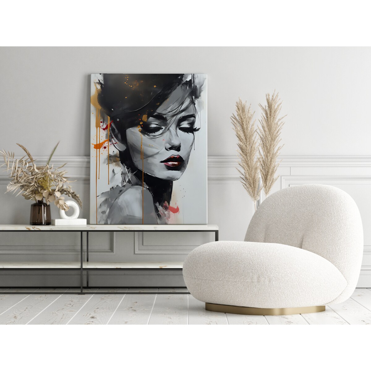 Obraz Na Ścianę Twarz KOBIETY Abstrakcja 80x120cm