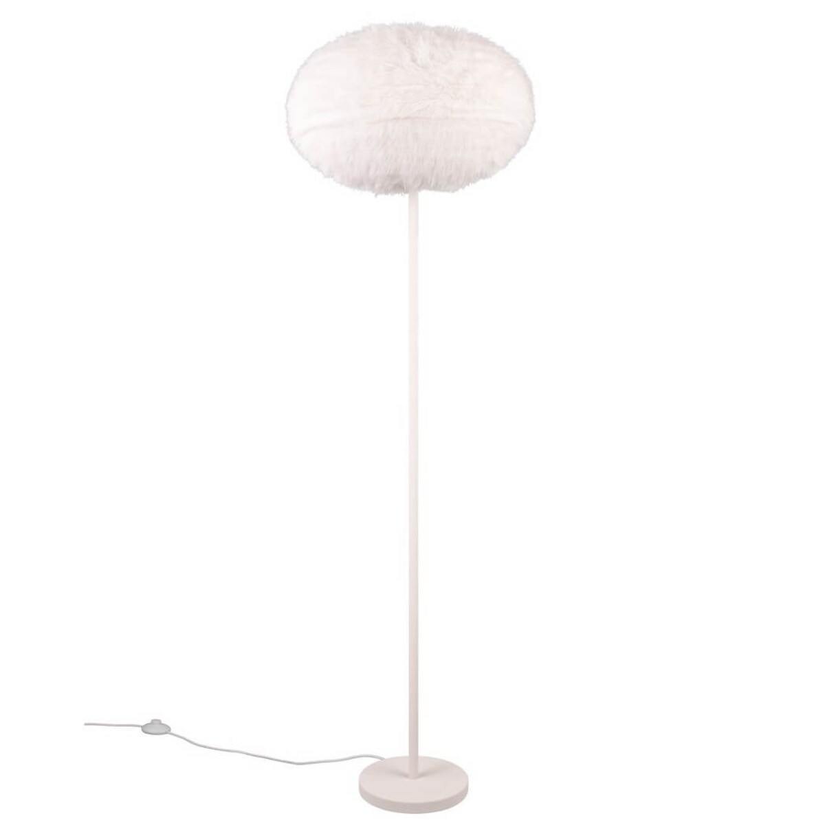 Podłogowa lampa do salonu Furry R41581001 RL Light plusz biały