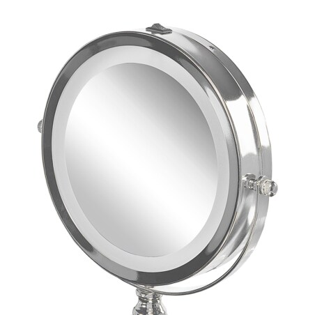 Lusterko kosmetyczne LED ø 18 cm srebrne BAIXAS