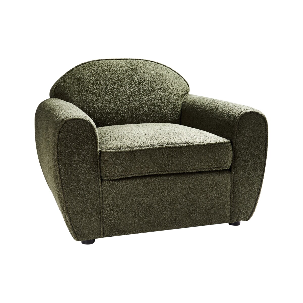 Fotel ELLEDE Boucle Ciemnozielony