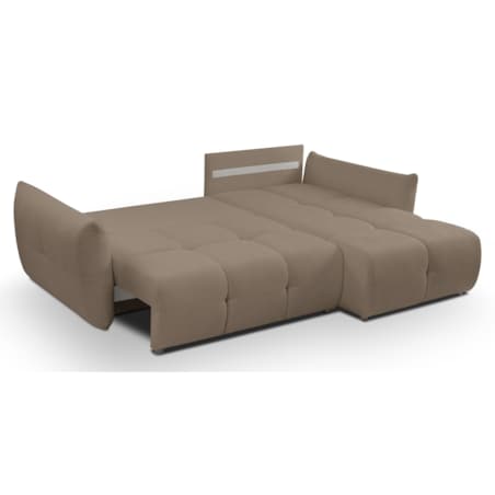 Narożnik z funkcją spania do salonu BOSE, prawostronny, caffe latte