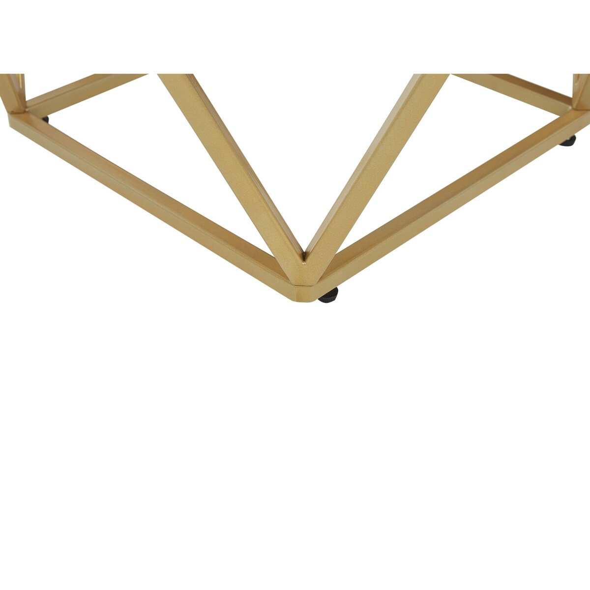 Stolik pomocniczy efekt marmuru beżowo-złoty MALIBU