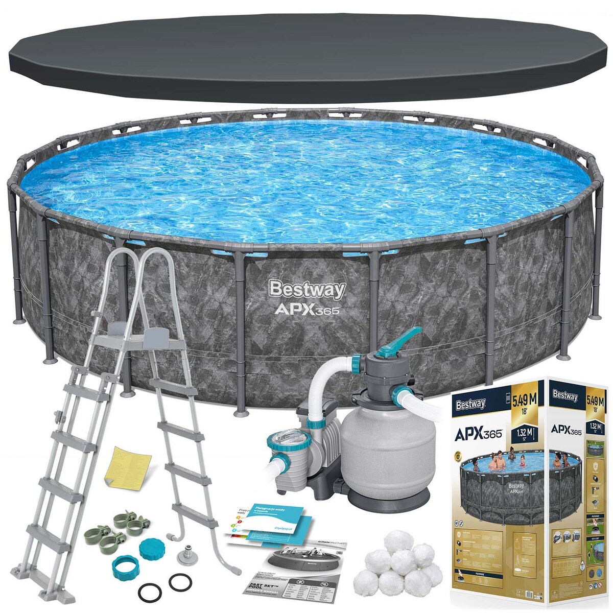 Basen ogrodowy stelażowy 549x132cm Bestway 561KC