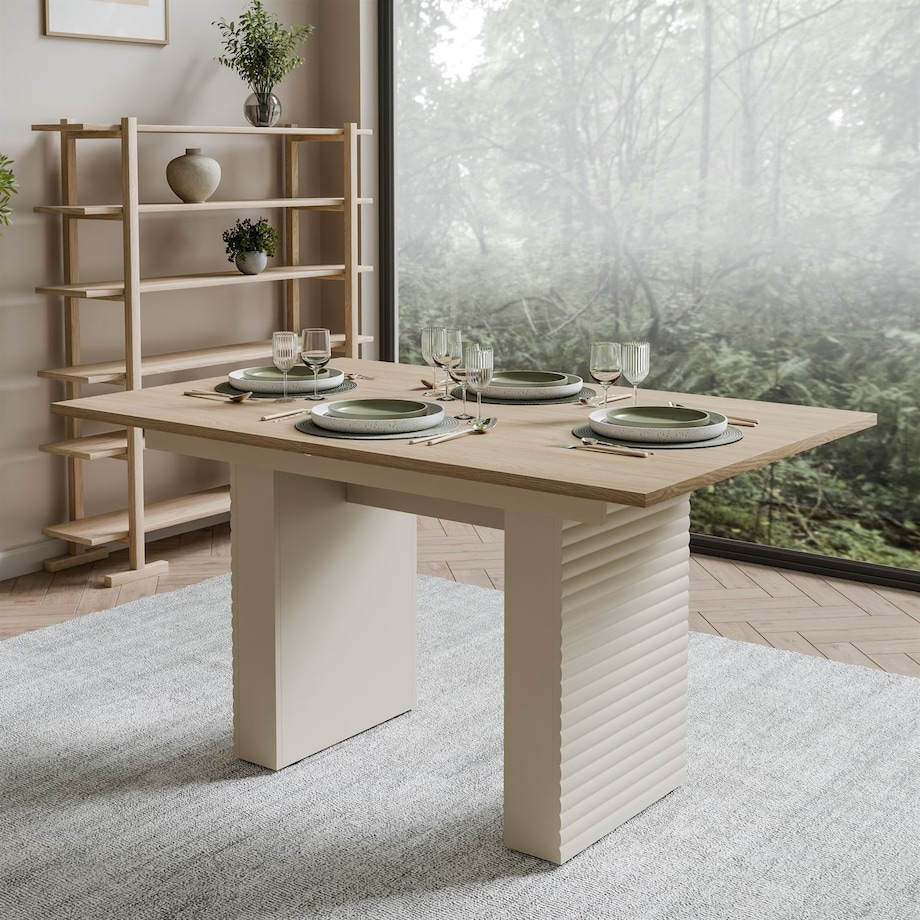 Stół rozkładany FLORENCE 140-180cm, dąb olejowany / kaszmir