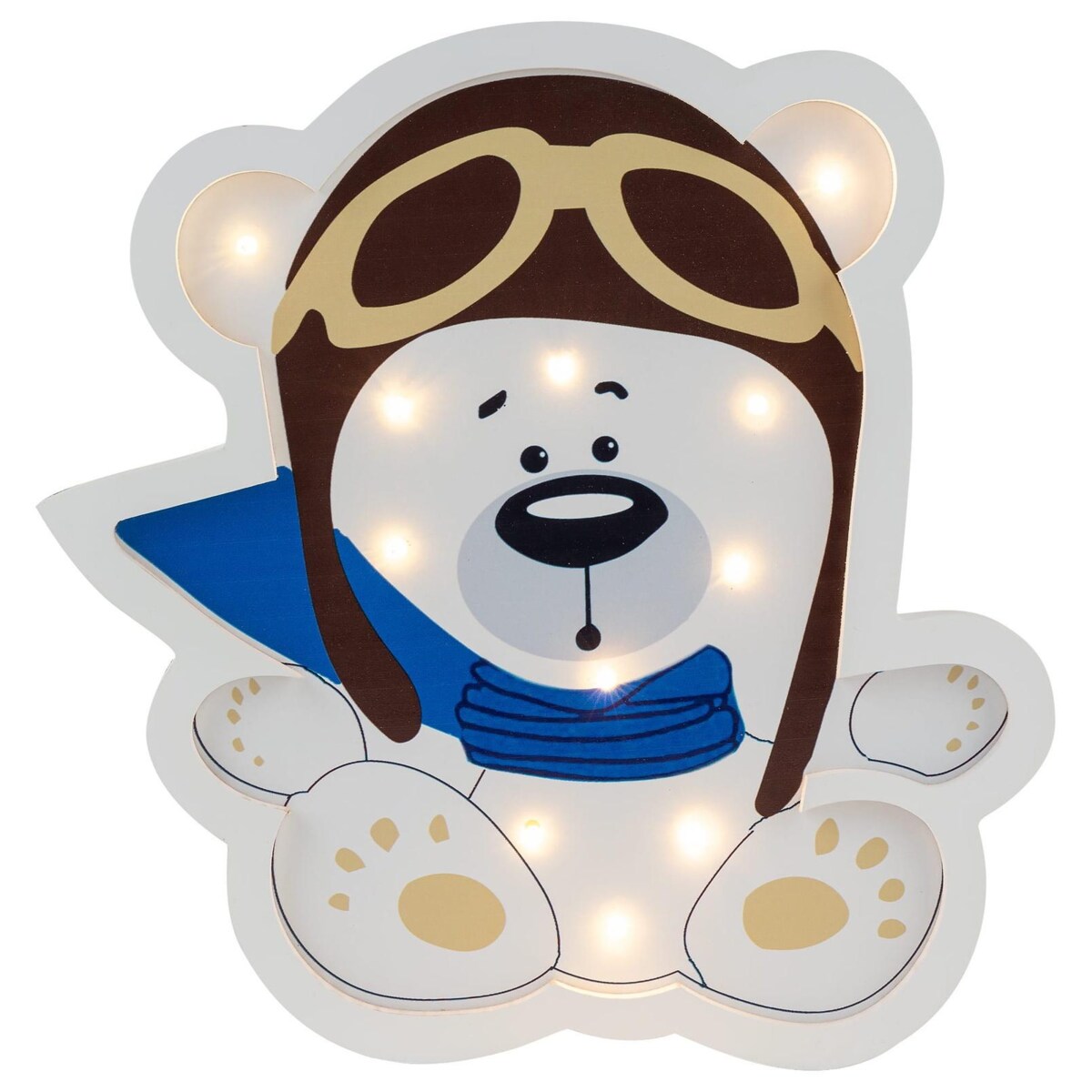 Lampka Nocna drewniana dla dziecka Miś | Lampka nocna dla dziecka