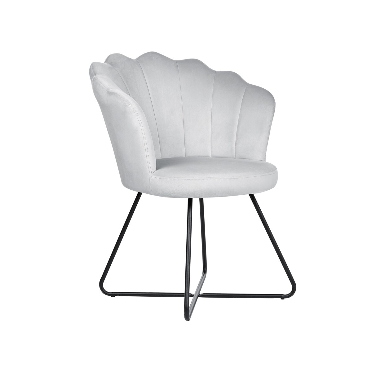 Fotel welurowy szary LOVELOCK