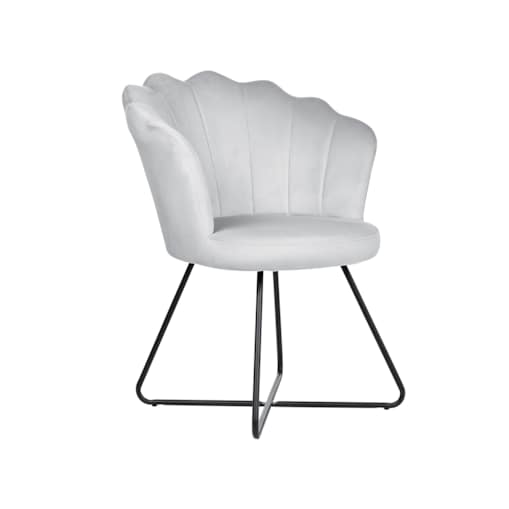 Fotel welurowy szary LOVELOCK