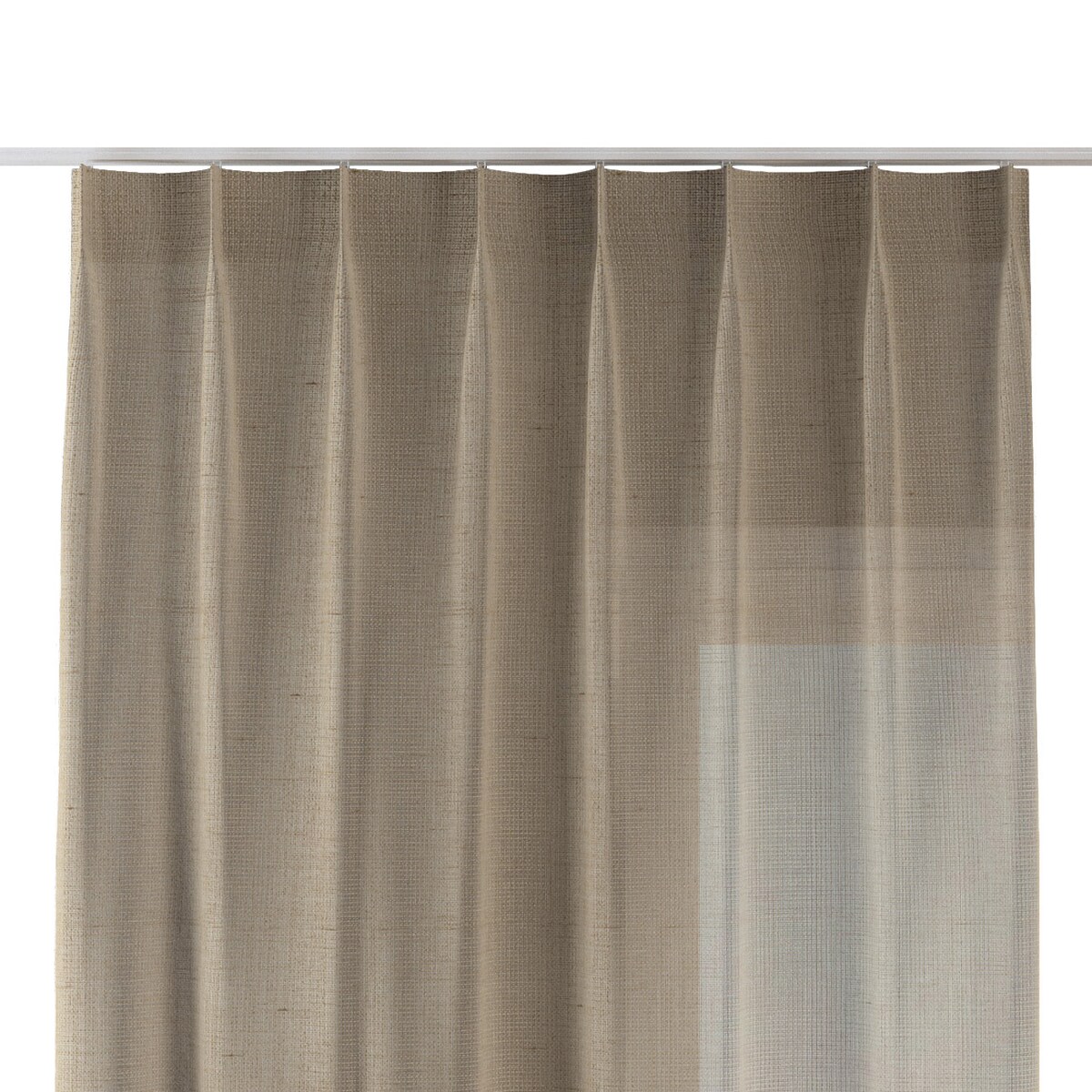 Zasłona na haczykach flex pojedynczych 130x260 ciemny beż