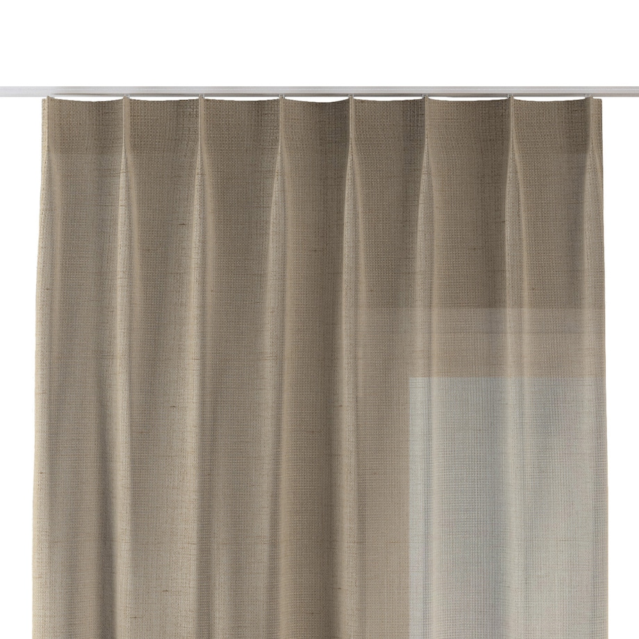 Zasłona na haczykach flex pojedynczych 130x260 ciemny beż