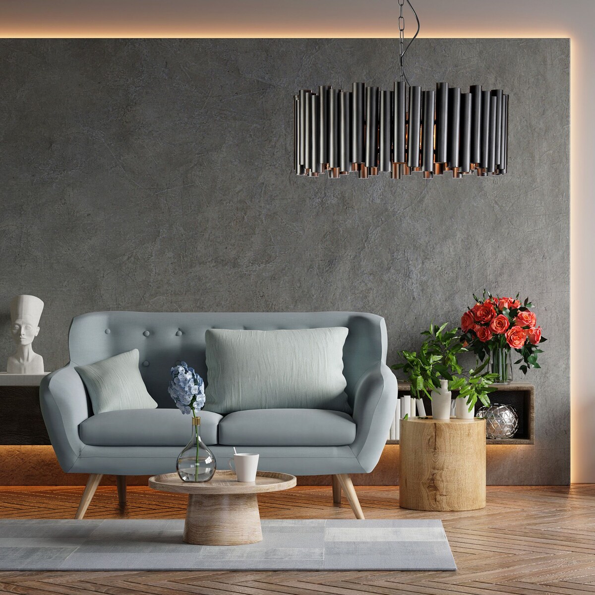 Lampa Sufitowa Wisząca App1306-C Czarny, Metal