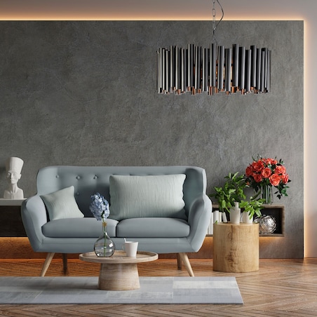 Lampa Sufitowa Wisząca App1306-C Czarny, Metal