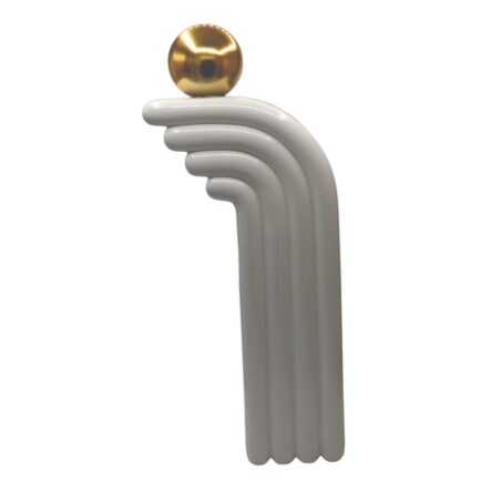 Wazon ceramiczny BALA 51x21,5x9 cm złota kula