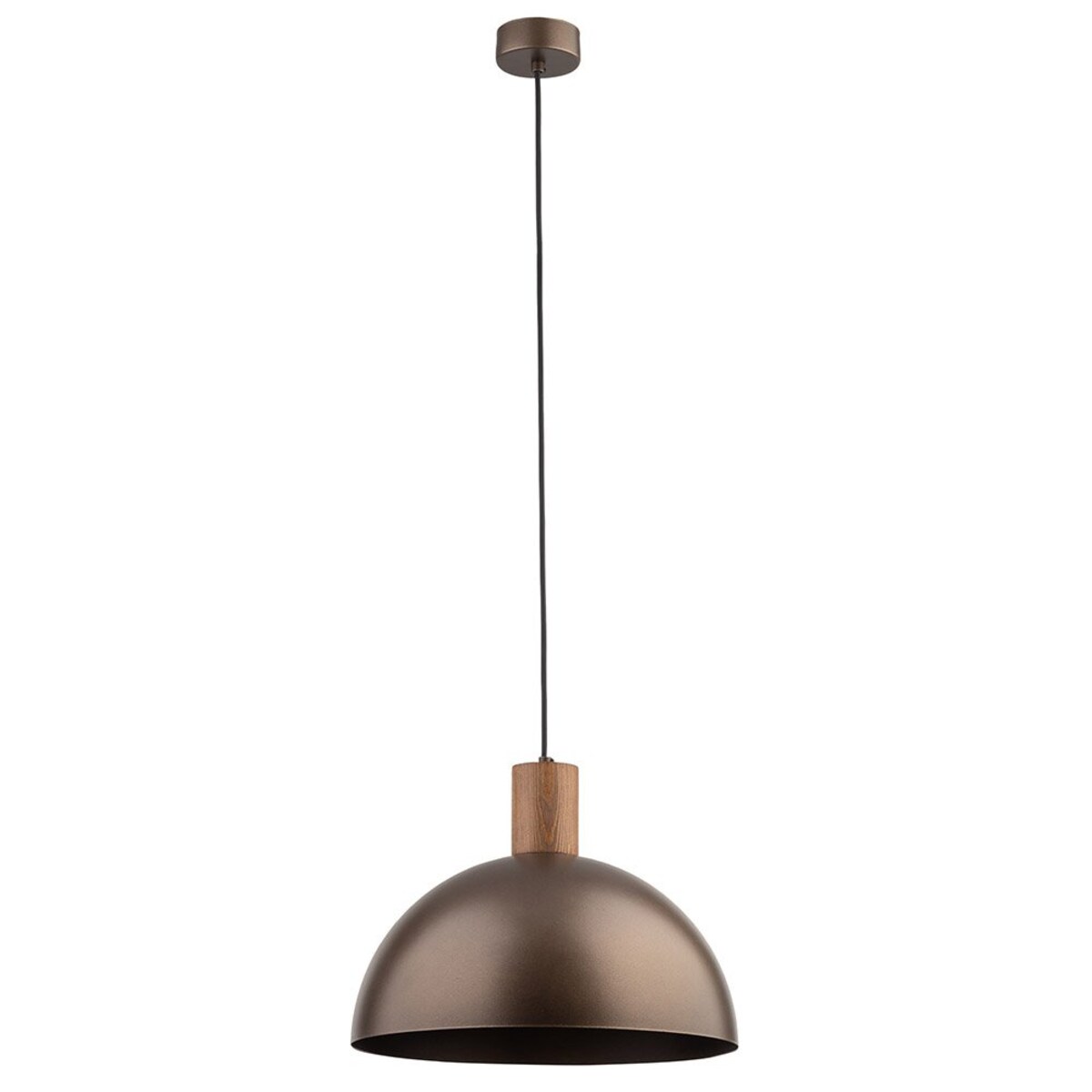 Lampa wisząca TK Lighting OSLO BROWN 4508 brązowa loft E27 metal drewno