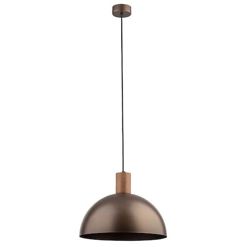 Lampa wisząca TK Lighting OSLO BROWN 4508 brązowa loft E27 metal drewno
