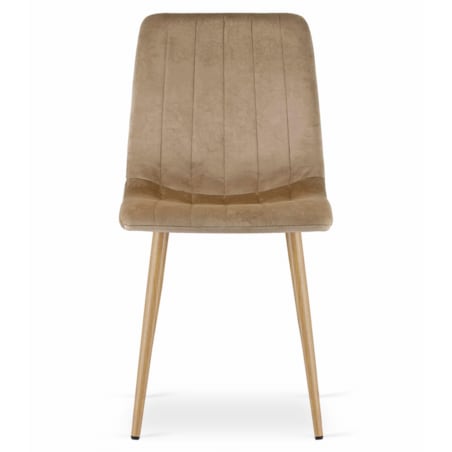 Krzesło Do Jadalni Kuchni Salonu Lava - Brązowy Aksamit / Nogi Kolor Drewna X 2