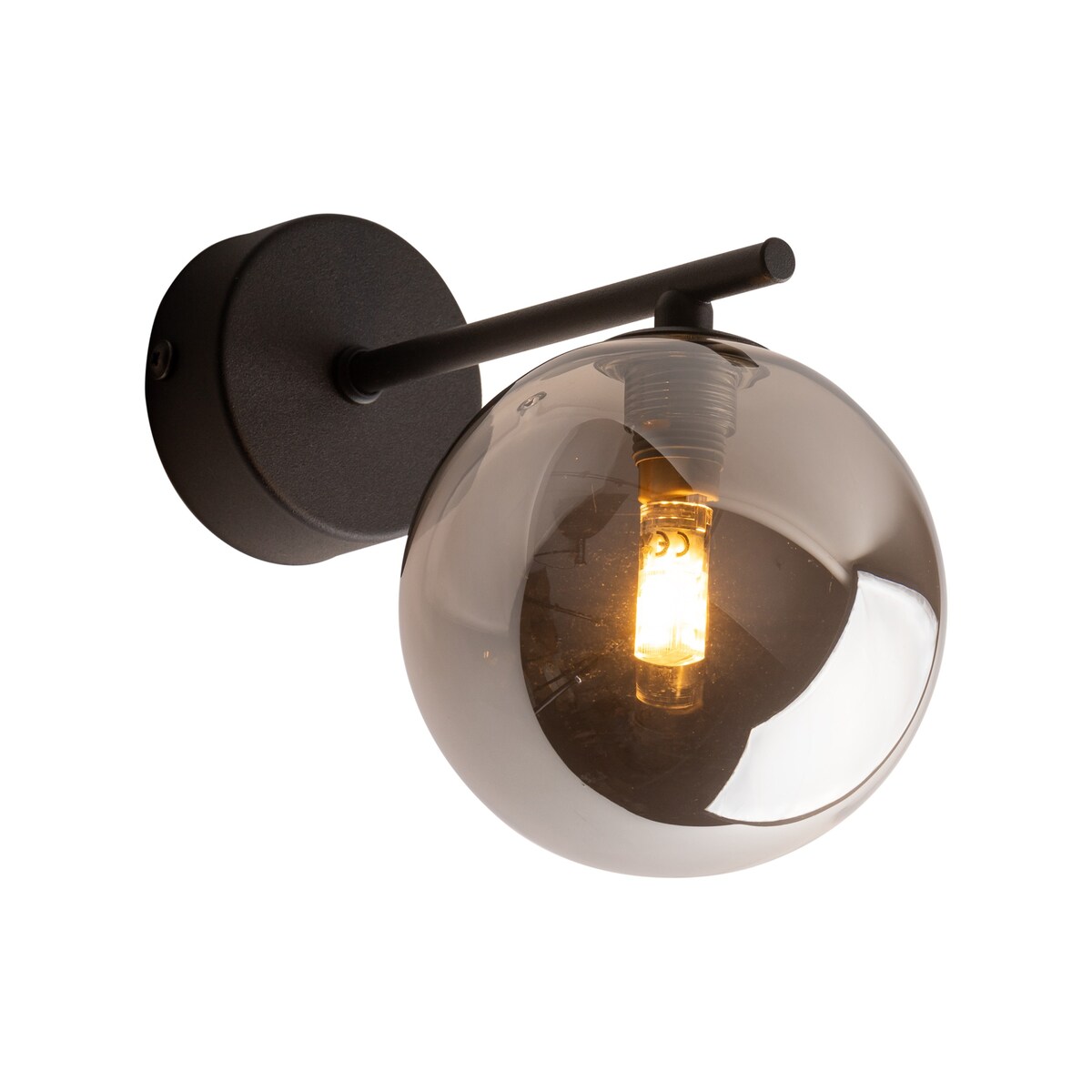 Kinkiet ścienny TK Lighting ESTERA BLACK 4777 czarny biały klosz G9 nowoczesny LED