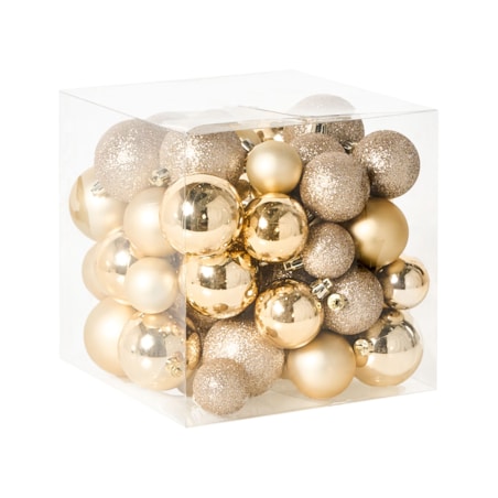 Zestaw 60 bombek TYIN Złoty
