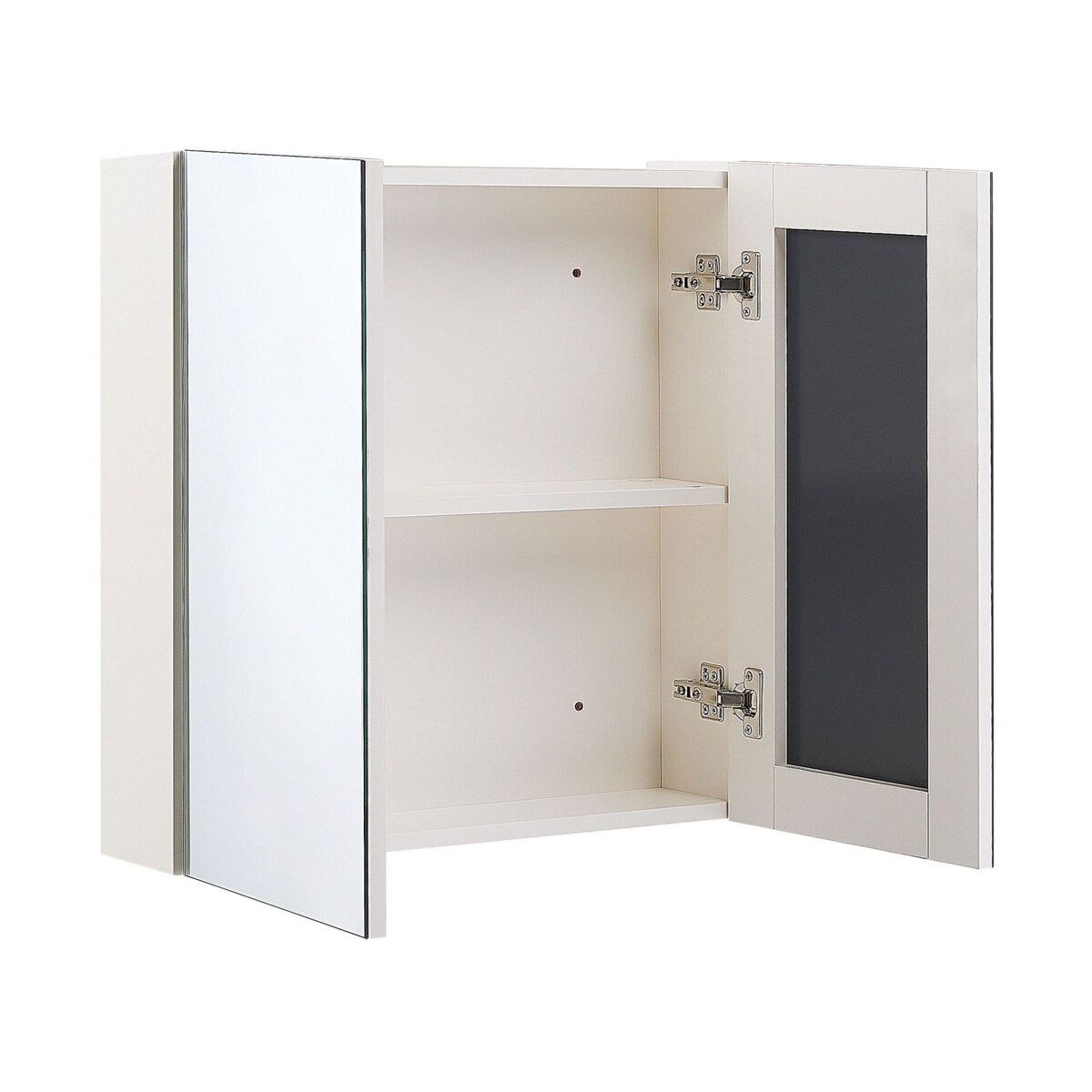 Szafka łazienkowa wisząca z lustrem 60 x 60 cm biała NAVARRA