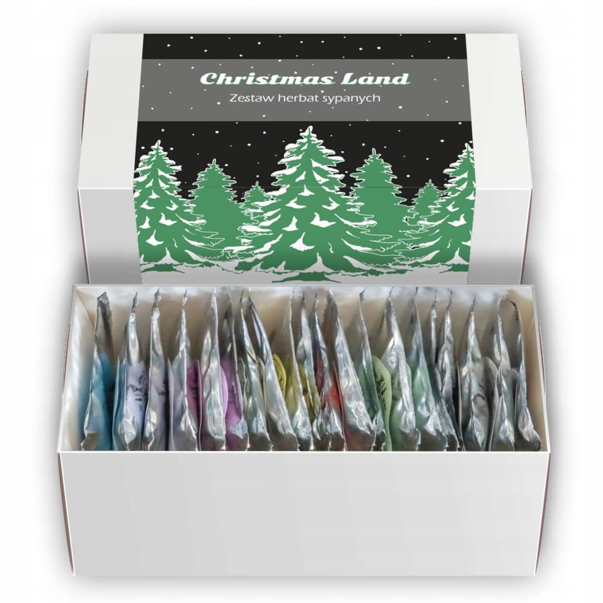 ŚWIĄTECZNY ZESTAW HERBAT CHRISTMAS LAND 20 SMAKÓW PREMIUM PREZENT NA ŚWIĘTA