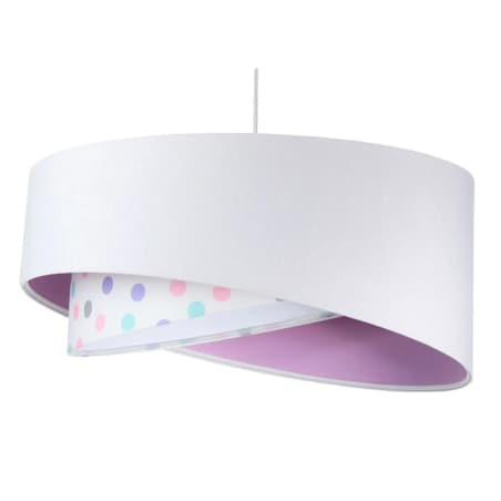 Lampa wisząca SPECK biała/fioletowa