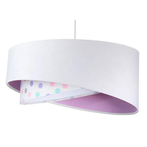 Lampa wisząca SPECK biała/fioletowa