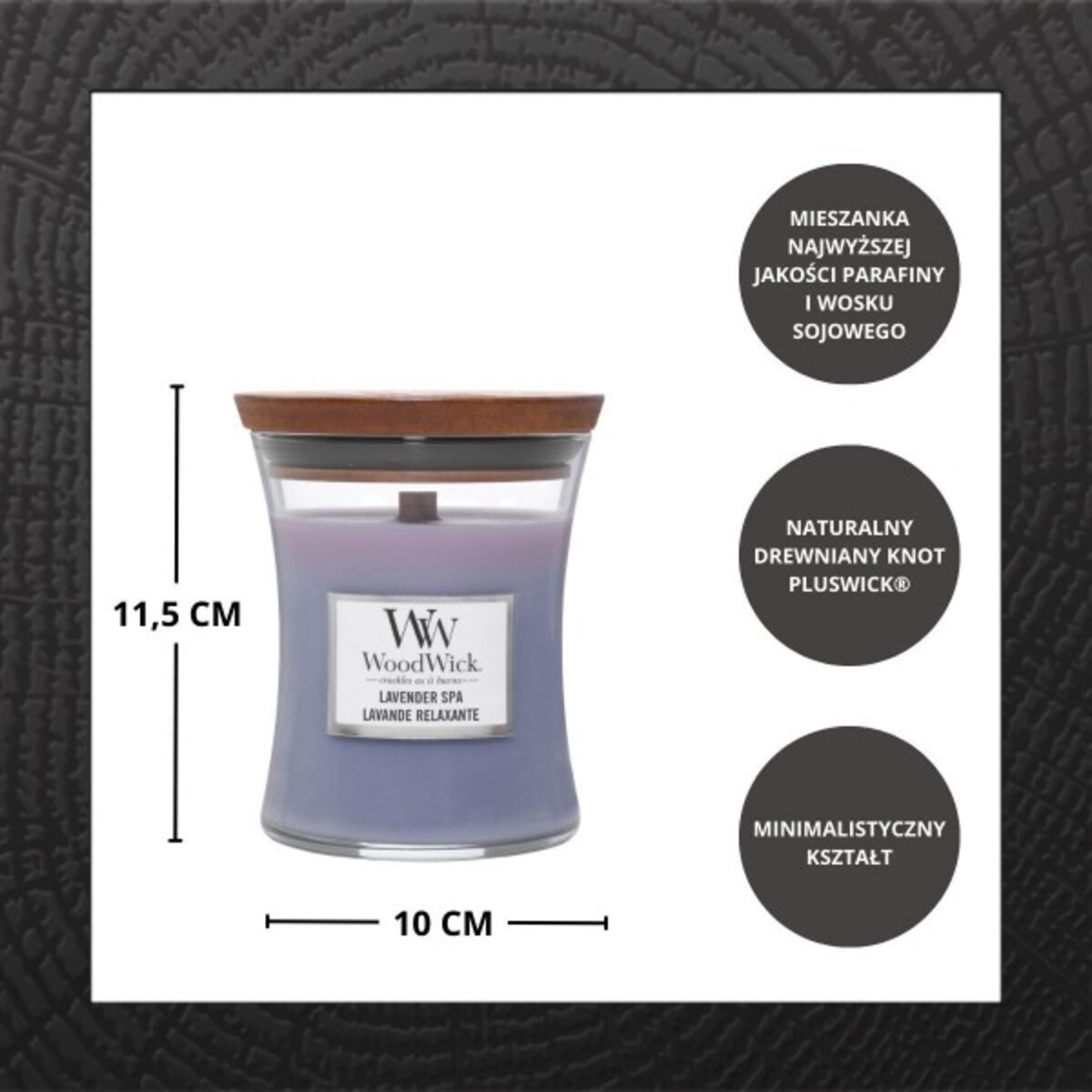 WoodWick świeca średnia LAVENDER SPA