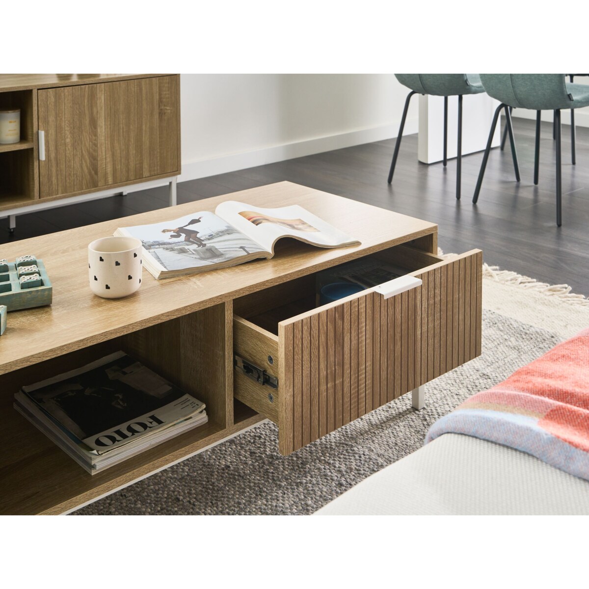 Stolik kawowy ROYALLA Jasnobrązowy