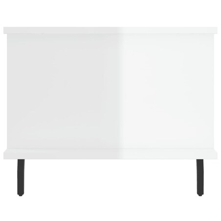 vidaXL Stolik kawowy, biały o wysokim połysku, 90x50x40 cm