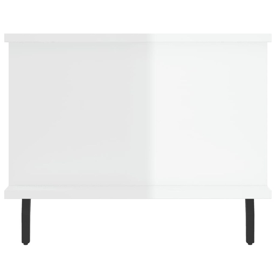 vidaXL Stolik kawowy, biały o wysokim połysku, 90x50x40 cm