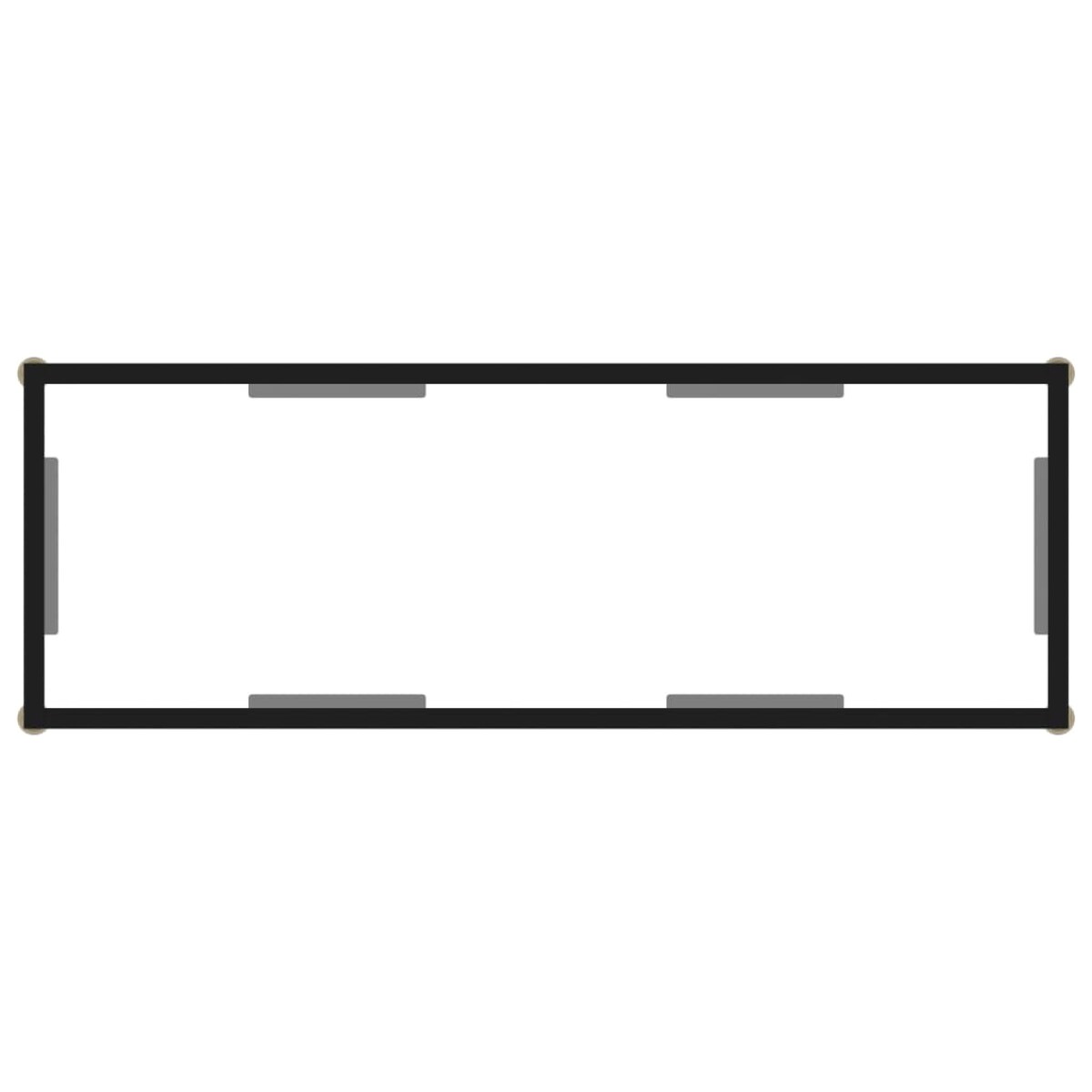 vidaXL Stolik konsolowy, przezroczysty, 100x35x75 cm, szkło hartowane