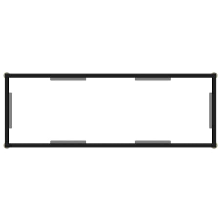 vidaXL Stolik konsolowy, przezroczysty, 100x35x75 cm, szkło hartowane