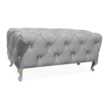 Ławka HESTIA VELVET szara