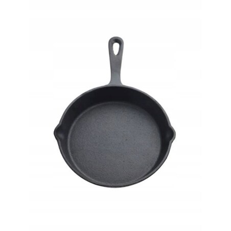 Żeliwna Patelnia Okrągła z Rączką 15 cm Żeliwo na indukcję Gaz Kuchenkę