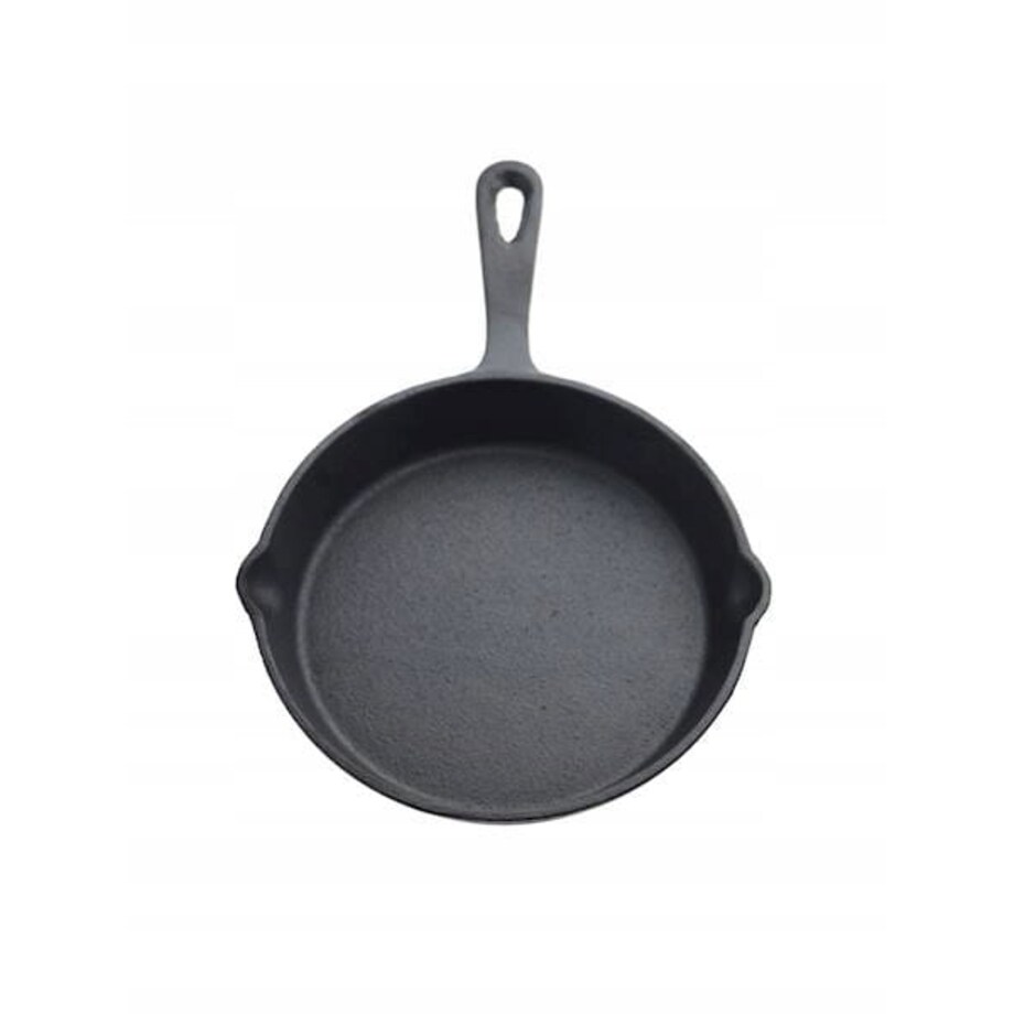 Żeliwna Patelnia Okrągła z Rączką 15 cm Żeliwo na indukcję Gaz Kuchenkę