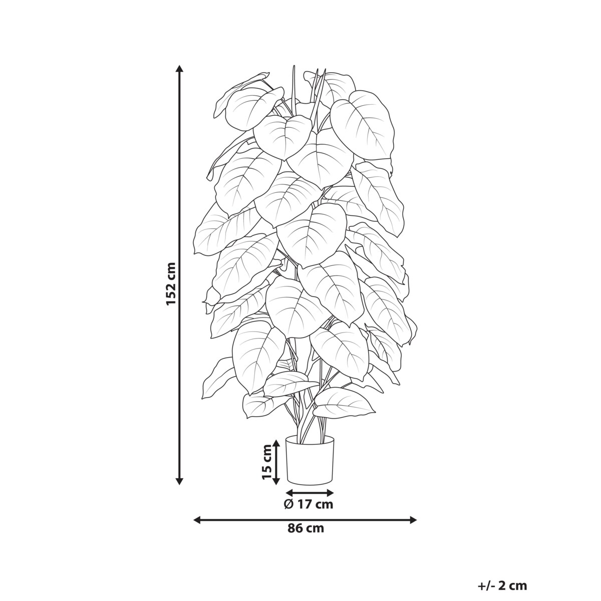 Sztuczna roślina DIEFFENBACHIA 152 cm Zielony