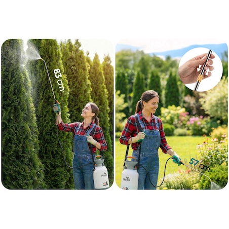 Opryskiwacz ciśnieniowy Plonos PL-605 5L ręczny ogrodowy z regulowaną lanca dysza
