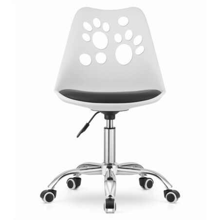 Krzesło Do Jadalni Kuchni Salonu Obrotowe Print - Biało-Czarne