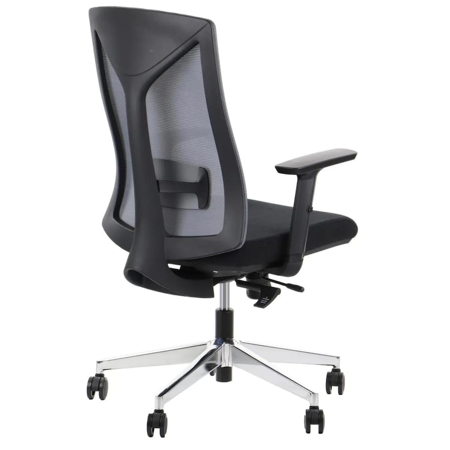 Fotel biurowy HAGER szary/czarny/chrom