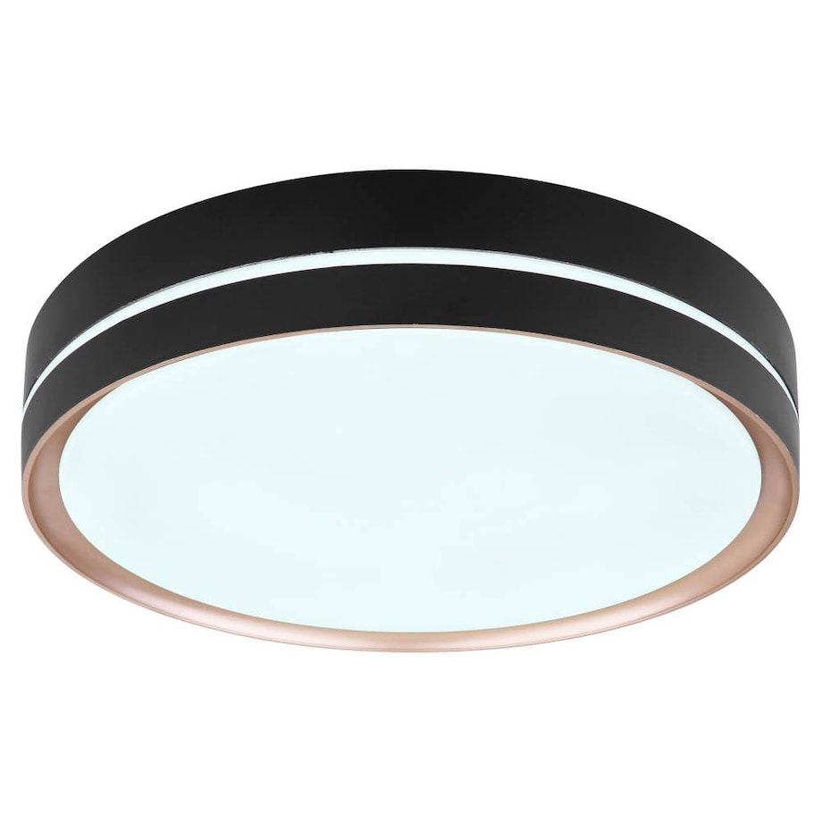 Nowoczesna LAMPA sufitowa MANNI 41759-24 Globo okrągły plafon LED 24W 2700K - 6500K z pilotem czarny