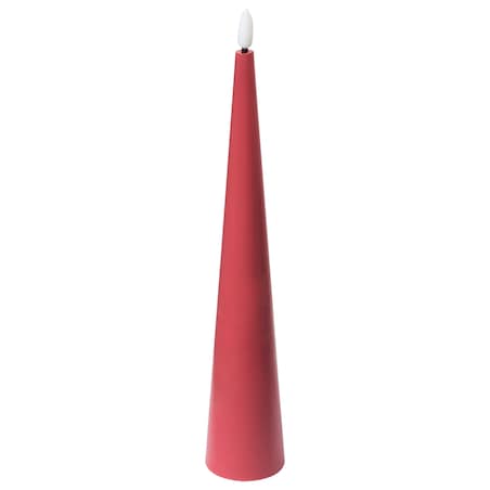 Zestaw 6 świec LED AURUM 28 cm Czerwony